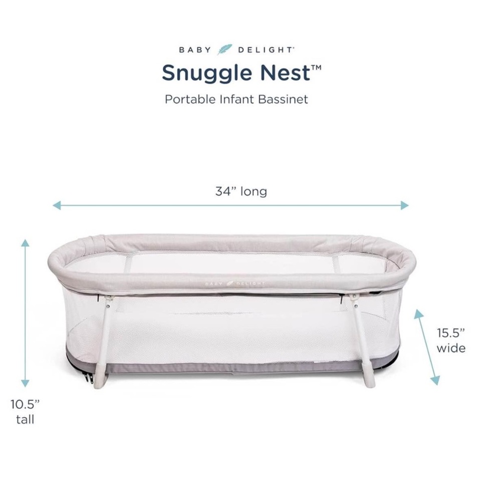 Baby Delight Snuggle Nest Bassinet, Portable Baby Bed, for Infants 0 – 5 Months